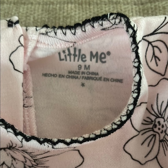 Little me Pink Floral Long Sleeve Baby Tunic. Size 9 months. - Picture 2 of 6